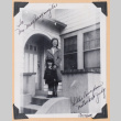 Photo of a woman with a young child on front steps (ddr-densho-483-461)