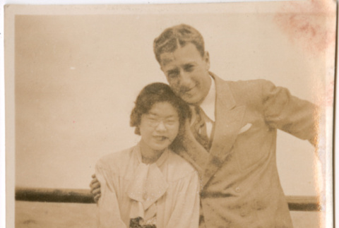 Tomoye (Nozawa) Takahashi and unknown man (ddr-densho-426-1432)