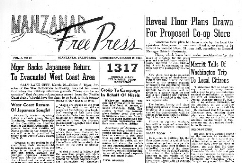 Manzanar Free Press Vol. 5 No. 26 (March 29, 1944) (ddr-densho-125-223)