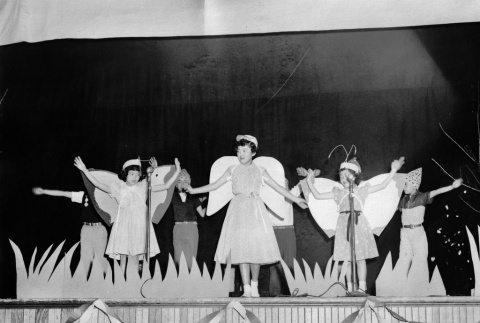 Children on stage in costumes (ddr-ajah-3-312)