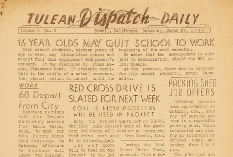 Tulean Dispatch Vol. 5 No. 6 (March 27, 1943) (ddr-densho-65-187)