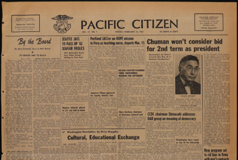Pacific Citizen, Vol. 54, No. 7 (February 16, 1962) (ddr-pc-34-7)