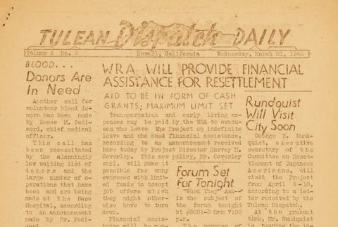 Tulean Dispatch Vol. 5 No. 9 (March 31, 1943) (ddr-densho-65-190)