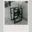 Wood chair with canvas back and seat (ddr-densho-426-926)