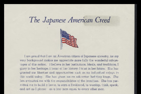 Japanese American Creed (ddr-csujad-55-357)