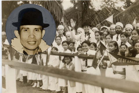 Hilario Moncado with Filipino Federation of America members and their children (ddr-njpa-2-717)