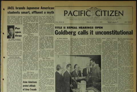 Pacific Citizen, Vol. 70, No. 12 (March 27, 1970) (ddr-pc-42-12)