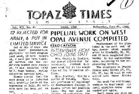 Topaz Times Vol. VII No. 24 (June 21, 1944) (ddr-densho-142-317)