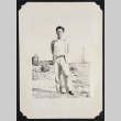 Gary Kikawa standing at Rohwer (ddr-densho-542-677)