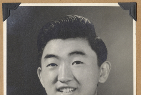 Portrait of a man in a striped jacket (ddr-densho-542-258)