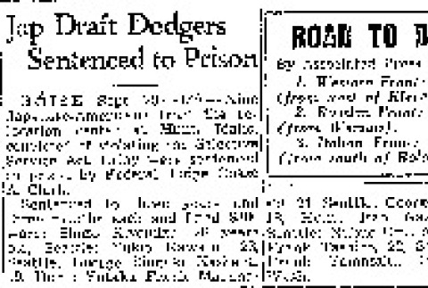 Jap Draft Dodgers Sentenced to Prison (September 29, 1944) (ddr-densho-56-1065)