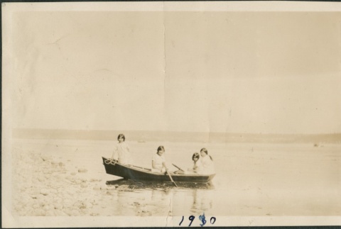 Girls in a row boat (ddr-densho-321-604)