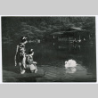 Two Women in Kimonos Visiting Pond (ddr-ohs-1-116)