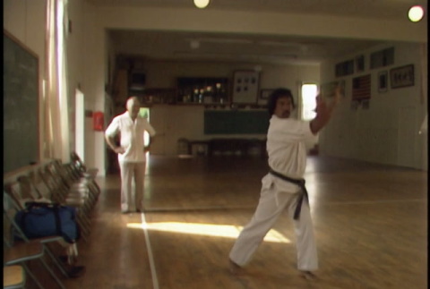 Kanegai home b-roll; karate demonstration (ddr-densho-1007-1579)