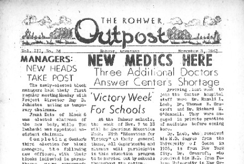 Rohwer Outpost Vol. III No. 36 (November 3, 1943) (ddr-densho-143-113)