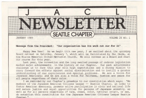 Seattle Chapter, JACL Reporter, Vol. 26, No. 1, January 1989 (ddr-sjacl-1-378)