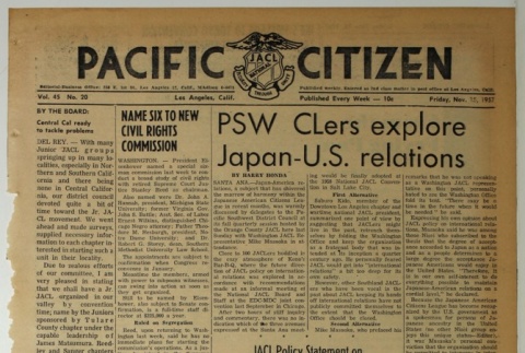Pacific Citizen, Vol. 45, No. 20 (November 15, 1957) (ddr-pc-29-46)