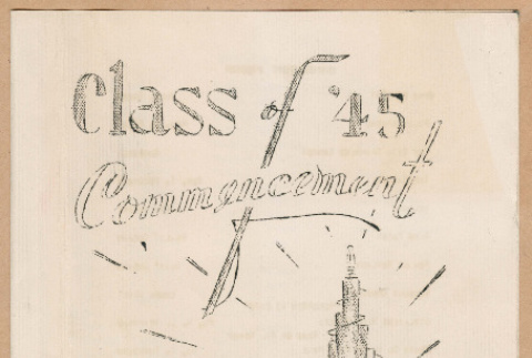 Class of 1945 graduation program (ddr-densho-540-154)
