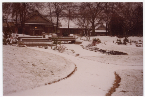 Seattle Betsuin Buddhist Temple on a snowy day (ddr-sbbt-4-189)