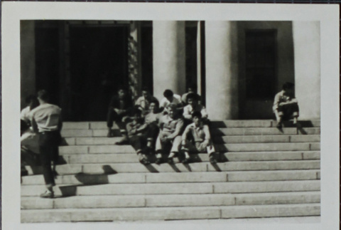 A group on the steps of Technical High School (ddr-densho-321-1171)