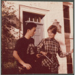 Couple outside frat house (ddr-densho-523-441)