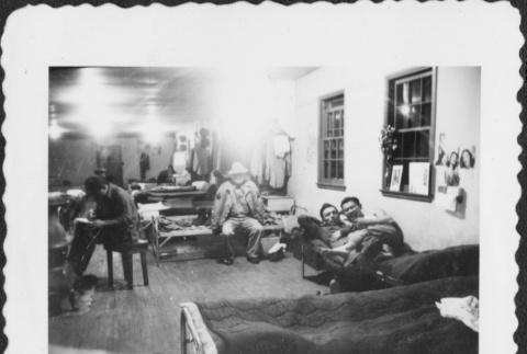 Group of men in barrack (ddr-densho-434-425)
