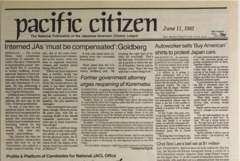 Pacific Citizen, Vol. 94, No. 23 (June 11, 1982) (ddr-pc-54-23)