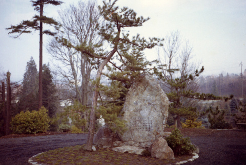 Memory Stone in the Garden (ddr-densho-354-527)