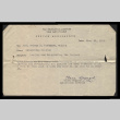 Memo from Clara Bogorad, Relocation Officer, to Mrs. George H. Nakamura, November 20, 1942 (ddr-csujad-55-2382)