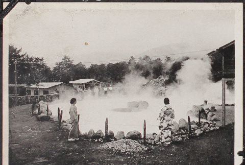 Two women by hot spring (ddr-densho-326-226)