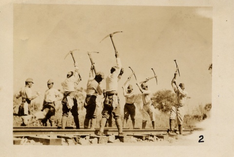 Men working on a railroad (ddr-njpa-6-100)