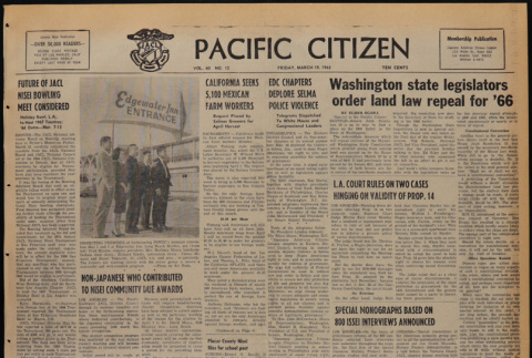 Pacific Citizen, Vol. 60, No. 12 (March 19, 1965) (ddr-pc-37-12)