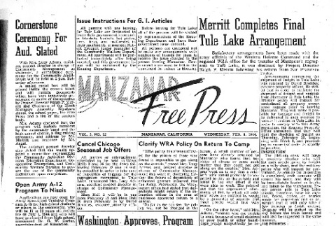 Manzanar Free Press Vol. 5 No. 12 (February 9, 1944) (ddr-densho-125-209)