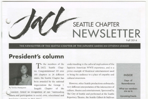Seattle Chapter, JACL Reporter, Fall 2014 (ddr-sjacl-1-599)