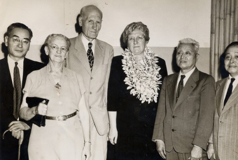 Gilbert and Minnie Bowles and others posing for a photograph (ddr-njpa-2-83)