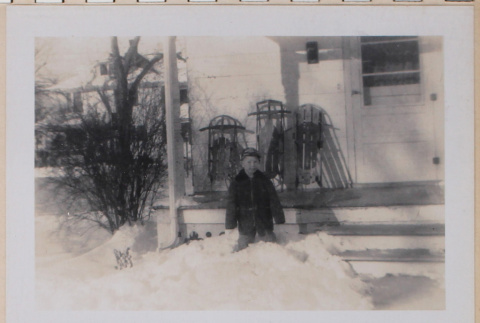 Child in snow (ddr-densho-462-262)