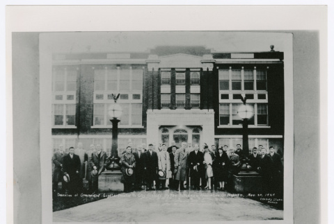 Dedication of donation of light fixtures (ddr-densho-1007-369)