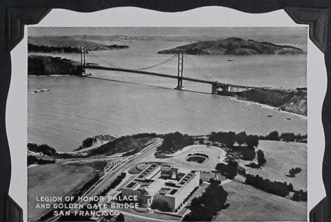 Legion of Honor Palace and Golden Gate Bridge (ddr-densho-359-1379)