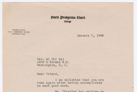Letter from Harrison Ray Anderson to Ai Chih Tsai (ddr-densho-446-128)