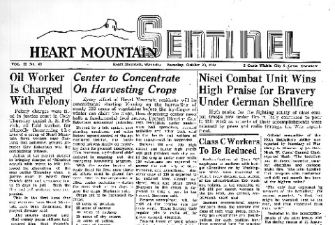 Heart Mountain Sentinel Vol. II No. 43 (October 23, 1943) (ddr-densho-97-151)