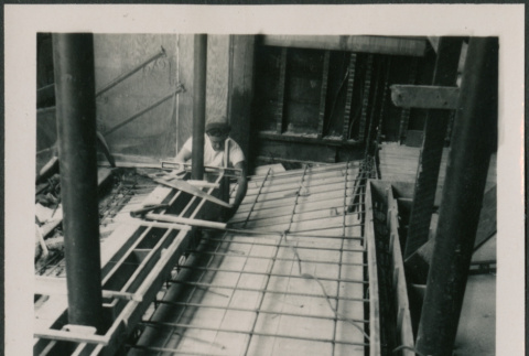 Concrete forms and rebar (ddr-densho-426-2276)