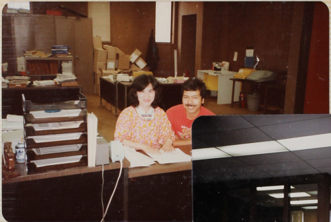Man and woman at desk (ddr-densho-426-1280)