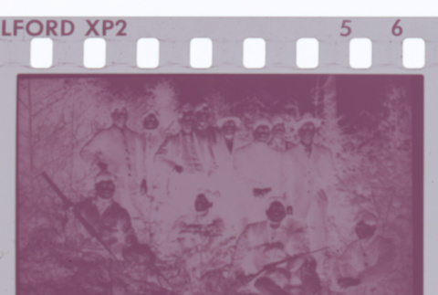 Film negative of hunting group (ddr-densho-383-457)
