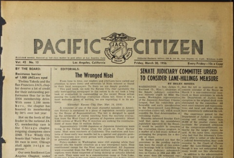 Pacific Citizen, Vol. 42, No. 13 (March 30, 1956) (ddr-pc-28-13)