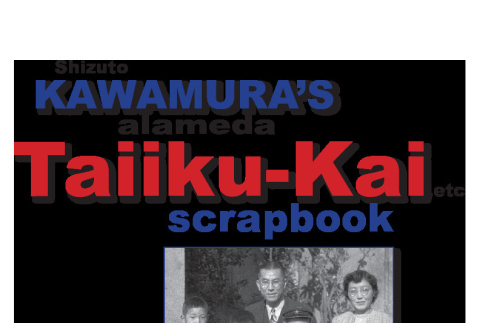 Document with photo, documents and clippings about the Alameda Taiiku Kai baseball team, reproduction of scrapbook compiled by Seiji Kawamura (ddr-ajah-5-38)