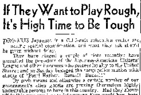 If They Want to Play Rough, It's High Time to Be Tough (December 9, 1942) (ddr-densho-56-868)