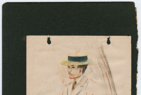 Drawing of man in a suit (ddr-densho-335-328)