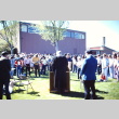 Pilgrims gathered for a remembrance program (ddr-densho-294-73)
