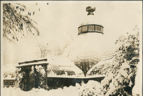 A building in snow (ddr-densho-321-577)