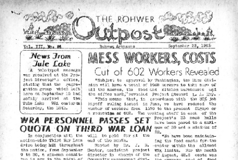Rohwer Outpost Vol. III No. 24 (September 22, 1943) (ddr-densho-143-101)